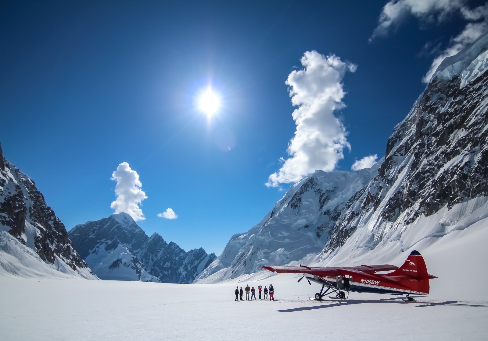 Glacier landing access in the Talkeetna Mountains