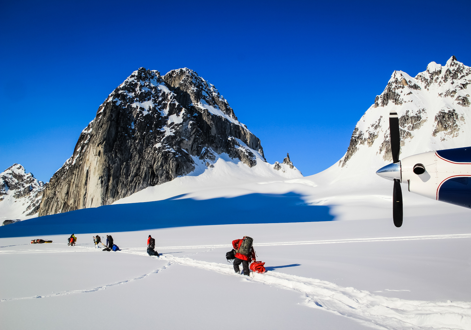 Little Switzerland glacier landing area on Pika Glacier