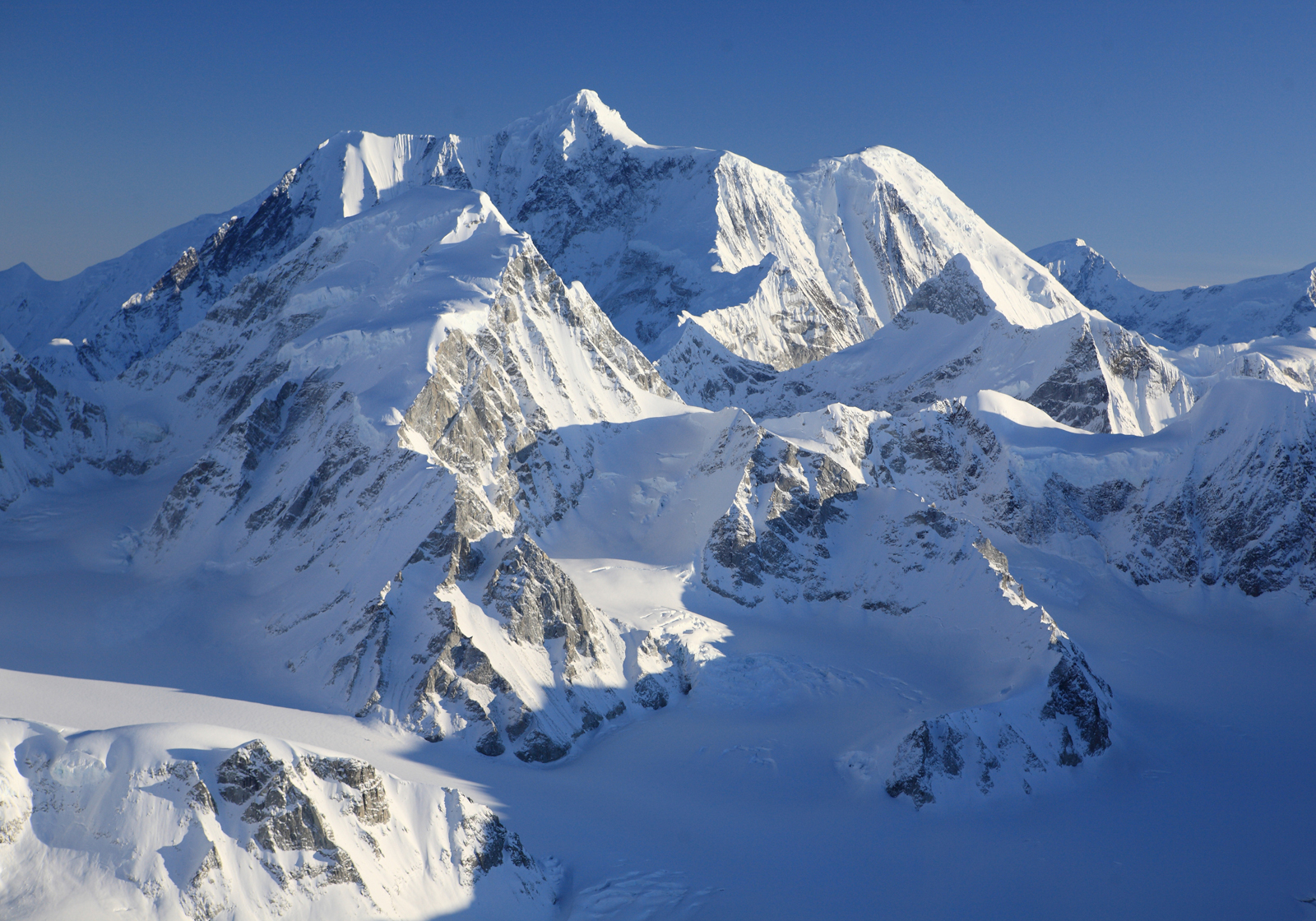 Hayes Range glaciers and alpine terrain in Alaska